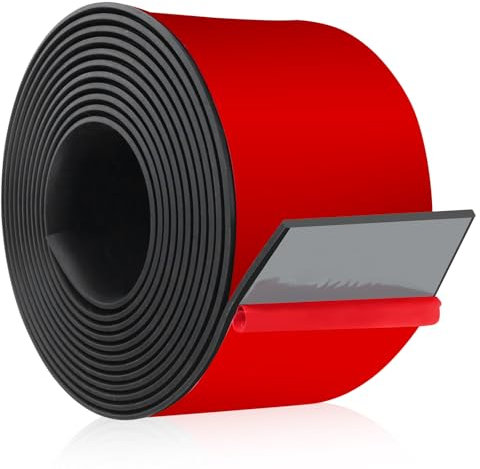 Tira de goma flexible rollo de caucho 6m×100mm×1,5mm plancha goma antivibración tira de neopreno para protección contra impactos (adhesivo)