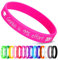 Jodimitty 10 Stück Personalisiertes Armband Silikon Armbänder Damen Herren, Custom Text & ICON, Bulk Armband für Event Festival Hochzeit Party Bewusstsein Motivation, 202x12mm (Rosenrot)