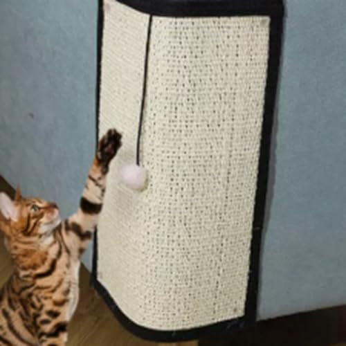 Pet Supplies RbL873 Kratzbrett für Katzen, Sisal, Tischbein, Katzenkratzbrett, Beige, 40 x 29 x 2 cm
