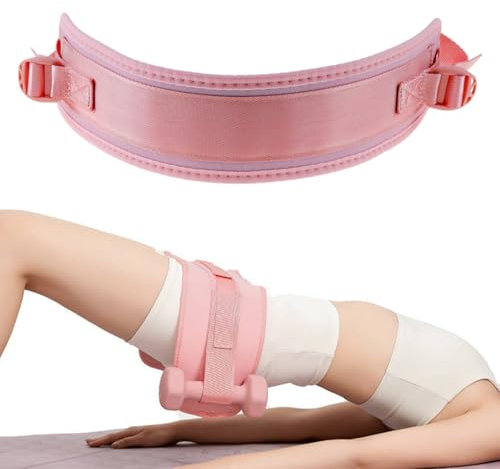 Rutschfester Hantel Hip Thrust Gerät,Hip Thrust Belt Für Kurzhanteln,Thrust Gewichtsgürtel Für Pilates,Belt Für Gesäßmuskeln Brücken,Hip Thrust Gürtel Für Po Training,Für Hüftübungen,Rosa,Kiuiom