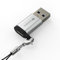 Sonero USB A auf USB C Adapter, schnelles Laden 3A 15W, 480 Mbps Datenübertragung, OTG, kompatibel mit iPhone, Samsung Galaxy, Watch, Google Pixel UVM., Aluminium/Silber