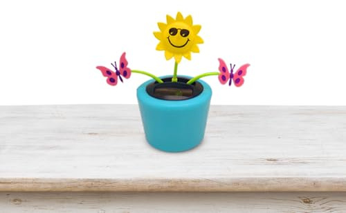Luckxing Solar tanzende Blumen | Sonnenblumen-Solar-Auto-Ornament - Solarbetriebene Auto-Armaturenbrett-Dekoration, schüttelnde Kopf-Auto-Ornamente für das Armaturenbrett
