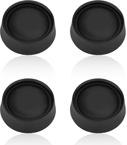 4pcs 26115-E Round Fan Control Light Switch Knob, Black Rotary Dimmer Knob Replacement with 1/4 inch Dia D Shaped Shaft