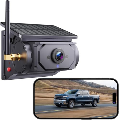 OBEST Solar Wireless Reversing Camera,1080P Rear View Camera | IP67 Waterproof Reverse Camera, Wireless Magnetic WiFi Infrared Night Vision Camera (32216)