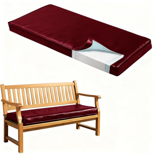 WLXFF Leder Bankauflage, Sitzkissen Bank Auflage Ersatzpolster, Kissen Schaumstoff FüR Sitzbank, Eckbank, Fensterbank, Garten, Waschbare Abnehmbarer Bankauflage,No12,200X40X5CM
