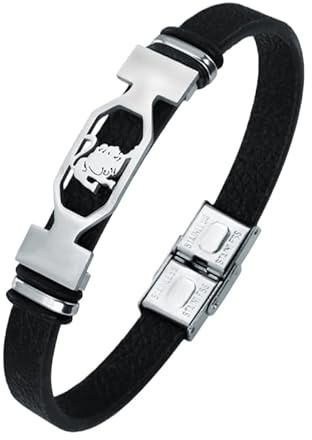 HUIANGLIYG Sternzeichen-Armband Aus Leder Für Damen Und Herren, Handgefertigt Im Vintage-Stil, Schwarzes Lederarmband Mit Verschluss, Armband Mit Sternzeichen-Motiv, Ideales Geburtstagsgeschenk