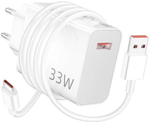 TOPAUX 33W 3A USB Chargeur pour Turbo,USB A à USB C Câble 1M Long