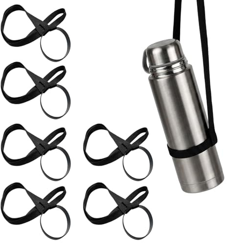 6PCS Becherhalter Festival Bier- und Softdrinkhalter Schwarz Weinglashalter Zum Umhängen Tragbare Trinkbecher-Halterung Getränkehalter mit Tragegurt Für Outdoor Festivals Und Konzerte, 90 x 1.5 cm