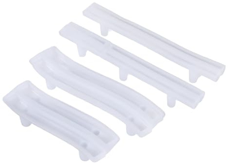 XIAOJUN 4 Set Tray Handle Resin Mold, Silicone Epoxy Casting Mold for DIY Cabinet Door Handles, Drawer Bar Pulls, Afrt Crafts