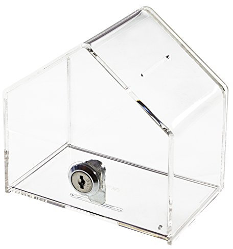 HMF 46911 Spendenbox, Aktionsbox, Spendenhaus, Acryl, 13,8 x 12,5 x 9,0 cm