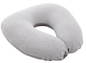 Doomoo Stillkissen Softy - Lagerungskissen Baby, 150cm inkl. Bezug aus Bio-Baumwolljersey, mit feiner EPS-Mikroperlenfüllung, Oeko-TEX® Standard 100, Classic Light Grey