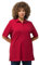 Ulla Popken Damen Basic Poloshirt Langarmshirt, Mohn, 62-64 EU