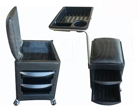 Beltom® SGABELLO CARRELLO ESTETISTA PEDICURE MANICURE PER ESTETICA UNGHIE LETTINO DA MASSAGGIO PER MASSAGGI TATTOO TATUAGGI