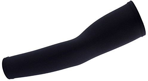 CHIC-CHIC 1 Paire Manchettes Manches de Bras Couverture de Main Protection Solaire Anti UV pour Pêche Golf Basket-ball Vélo (Noir, 41cm)
