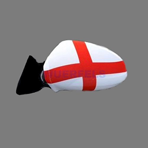 sportfanshop24 Spiegelflagge/Spiegelfahne England 1 Paar, Auto/PKW Rückspiegel/Autospiegel Fahne/Flagge/Überzug/Socke Spiegelsocken