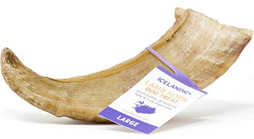 Icelandic+ Lamb Horn Large 7 Dog Chew, Long-Lasting Pure Pet Treat