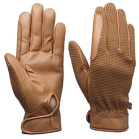 Lexhis Handschuh Strick/Leder (Paar) Größe:M Farbe:braun