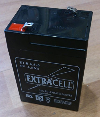 EXTRACELL Batteria al Piombo Ricaricabile SIGILLATA 6 Volt 4,5 Ah
