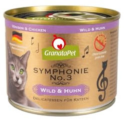 GranataPet Symphonie No. 3 Wild & Huhn, Katzenfutter ohne Getreide & Zuckerzusätze, Filet in natürlichem Gelee, delikates Nassfutter für Katzen, 6 x 200 g