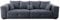 Cavadore Big Sofa Mavericco / XXL Couch im modernen Design / Inklusive Rückenkissen und Zierkissen / 287 x 69 x 108 cm (BxHxT) / Mikrofaser Grau