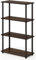 Furinno Turn-N-Tube 4-Stufe Mehrzweck-Regal, Walnuss/Braun, 59.9 (Breite) x 109.9 (Höhe) x 29.7 (Tiefe) cm