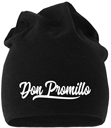 MoonWorks® Jersey Beanie Damen Ginderella Wodkahontas Trinkerbell Alkohol Glühwein Mütze Don Promillo schwarz Unisize