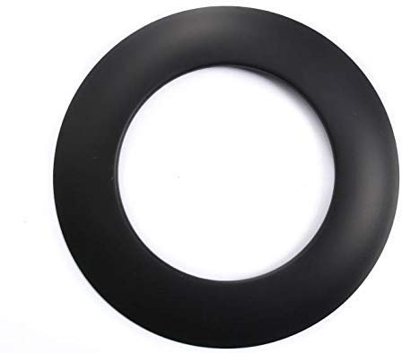 Ofenrohr Rauchrohr Kaminrohr Bogen Knie 45° 90° Doppelwandfutter Abgaswärmetauscher Radiator Wandrosette Stahlrohr Schwarz 2mm (Wandrosette, 130mm)