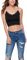 ONLY Onlvicky Lace Seamless Cropped Top Noos, Negro, L-XL Mujeres