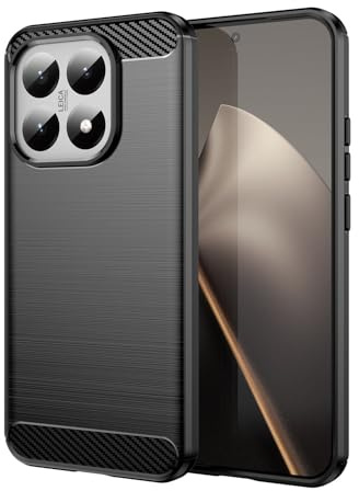Max Power Digital Funda para móvil Xiaomi Redmi Note 9 Pro Carcasa Protectora Antigolpes Silicona Negra Diseño Fibra de Carbono Resistente Absorción de Choque [Compatible Carga Inalámbrica]