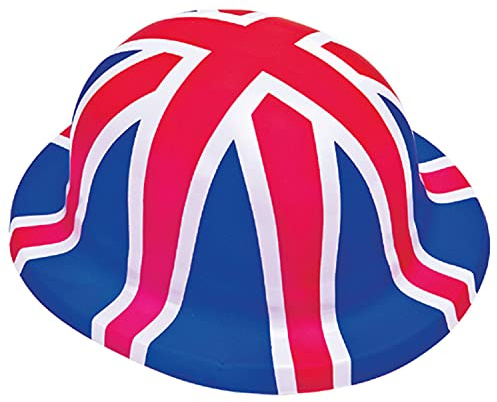 Amscan 9913057 - Coronation Party Great Britain Union Jack Flag Plastic Bowler Hat
