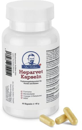 Dr. Hölter Heparvet Leberschutz Hunde Ergänzungsfutter zur Unterstützung der Leber bei Leberproblemen (90 Kapseln)
