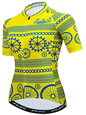 Hotlion Radtrikot für Damen, Sommer, Rennradjacken, kurzärmelig, MTB-Trikot, Cu0100, XL