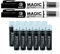 ESENG® Whiteboard Marker Magic WM-218 (12 Patronen + 2 Marker | Schwarz)