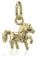 NKlaus Kettenanhänger kleines Pferd baby 333 Gelb Gold 8 Karat 9,7mm glänzendes Pony Amulett 6526