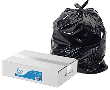 Blake & White 80L Capacity Standard Black Sacks - Purely Smile Ultra Durable & Sustainable Recyclable Bin Bags - Extra Heavy Duty Liners for Household, Office, and Kitchen - Box of 200