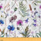 Blumenstoff Meterware Blätter Polsterstoff Frühlings Natur Landschafts Dekostoff Retro Bauernhaus Wasserdichter Drinnen Draußen Stoff DIY Kunst Polster und Wohnakzente Grün Lila 460 x 150 (HxB)