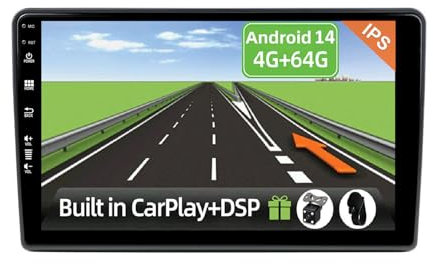 YUNTX Android 12 [4GB+64GB] 2 DIN Autoradio para FIAT Ducato Citroen Jumper Peugeot Boxer- [Integrado CarPlay/Android Auto/DSP/GPS]-9”IPS Touch Screen-Cámara+Mic-Dab/Control del Volante/360 Cámara