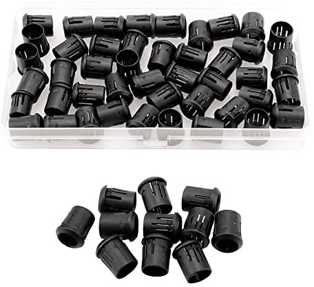 YIXISI 50 Stück 10mm LED Kunststoff Clip Halter, Kunststoff Diodenhalter, Kunststoff Diodenhalter Clip, Schwarz