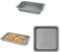 Salter Bundle With Roasting Tin, Baking Tray, Square Oven Pan, Marblestone Collection, Non-Stick, Carbon Steel Ovenware, Kitchen Bakeware Set, Oven Safe Up to 220°C, Grey Marble