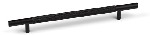160mm Knurled Matt Black Kitchen Cupboard Bar Handle Cabinet Door Drawer Furniture Wardrobe Pull