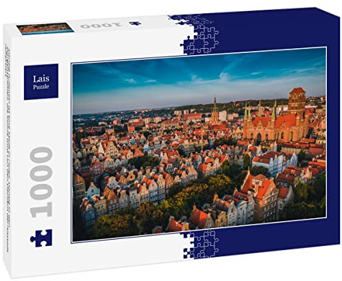 Lais Puzzle Danzig (Gdansk) ist eine Stadt in Polen. Danzig in den Morgenstrahlen, die Sonne Wird von den Dächern der Altstadt reflektiert 1000 Teile