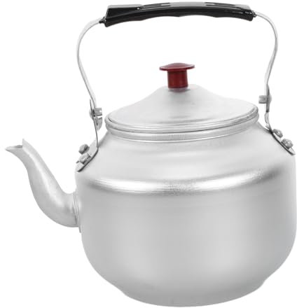 ULTECHNOVO Metal Teapot Metal Water Kettle Aluminum Small Teapot Cast Iron Teapot Stovetop Kettles Drinks Comtainer Camping Kettle Handle Water Kettle Old Fashioned Aluminum Alloy Big Metal