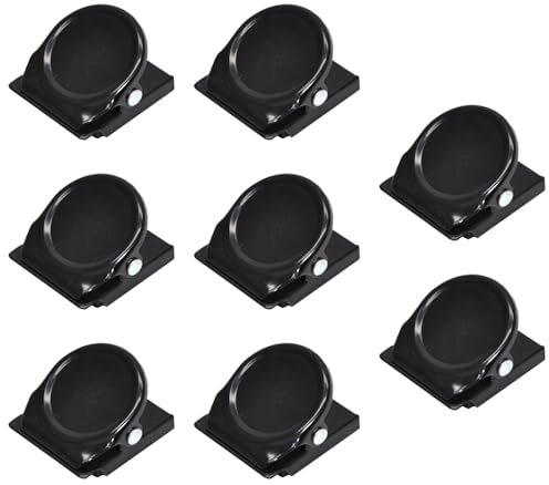 Magnetic Clips, 8Pcs Whiteboard Fridge Strong Magnets Clips for House Kitchen Office School Supplies - Black