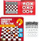 QUOKKA 3 in 1 Chess&Checkers&TicTacToe Schachspiel Kinder ab 6 - Dame Spiel - Tic Tac Toe - 42-teiliges Magnetisches Reisespiel für 3–5 Jährige - Reiseschach Magnetisch für Jungen und Mädchen