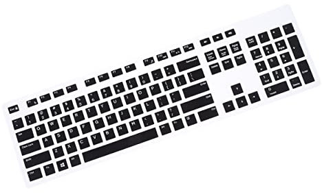 HEMOTON 1pc Keyboard Protector Cover for Wired Keyboard Shape Black Dustproof Spill-resistant Comfortable Typing