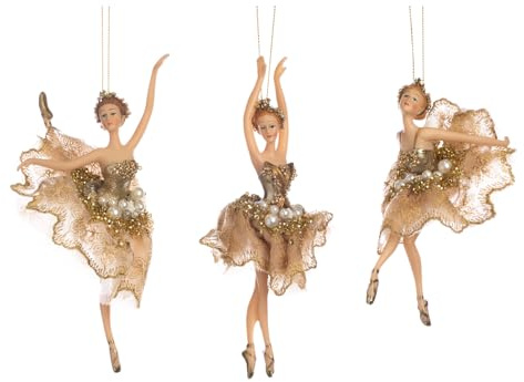 Goodwill Weihnachts-Ballerina-Anhänger Creme-Gold H 17 cm Hinweis Preis pro Stück