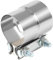Godimg Abrazadera de escape de 2.5 pulgadas (63.5mm), banda de escape de junta solapada, reparación de tubería de acero inoxidable 304, plata
