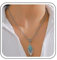 Cimenexe Bohème Türkis Choker Halskette Silber Türkis Stein Anhänger Halskette Blauer Stein Hohlen Filigrane Kette Halskette Natürlichen Edelstein Halskette Schmuck Für Frauen Und Mädchen Geschenke