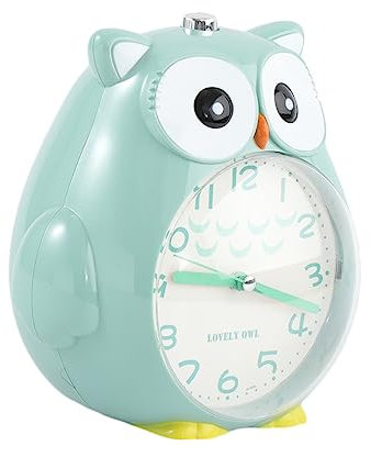 ABOOFAN Multifunktionale Eulen Tischuhr Mit Nachtlicht Und Musik Stummer Wecker Für Kinder Kreatives Design Für Jungen Und Mädchen Batteriebetrieben Für Schlafzimmer Und Kinderzimmer