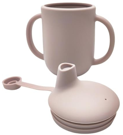 Tazza con beccuccio di transizione, tazza con beccuccio antigoccia, Tazze con beccuccio per latte Tazza di transizione, Biberon in silicone senza perdite, tazze per bambini da 150 ml con manici, tazza